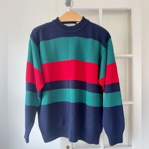 American Eagle Outfitters Oversize Striped Vintage Crewneck Sweater size Medium